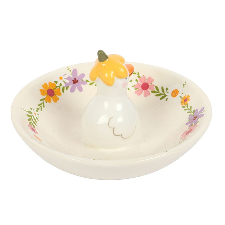 Floral Duck Trinket Dish