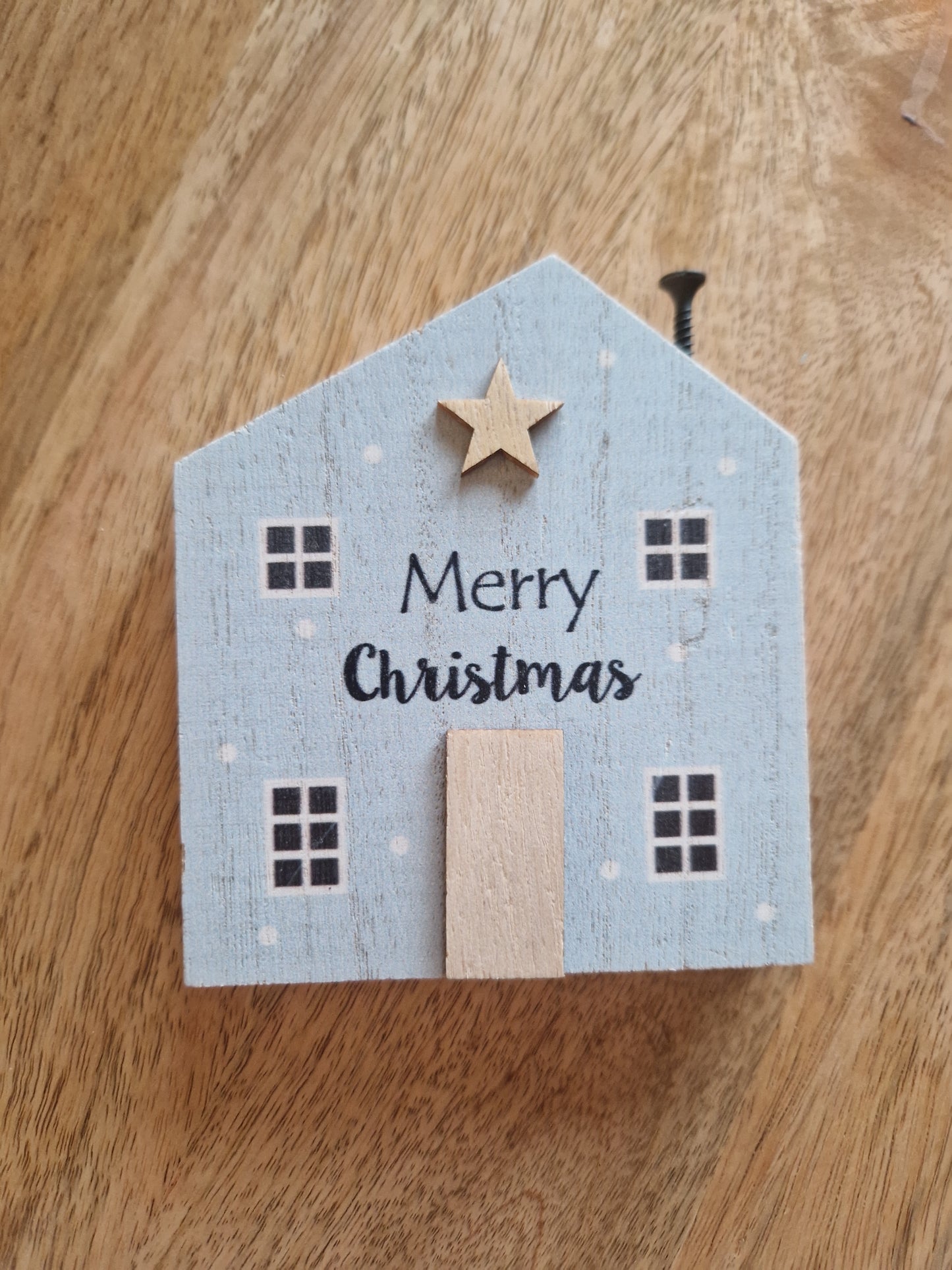 Wooden Merry Christmas House