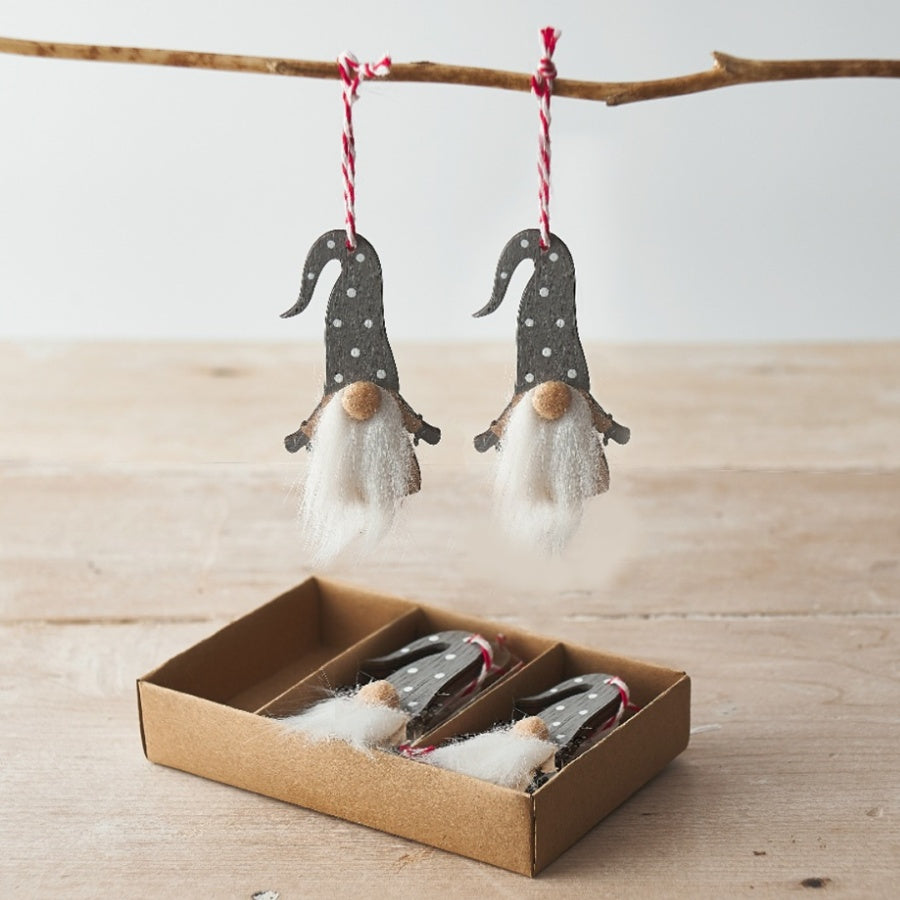 Grey Gonk Tree Decorations