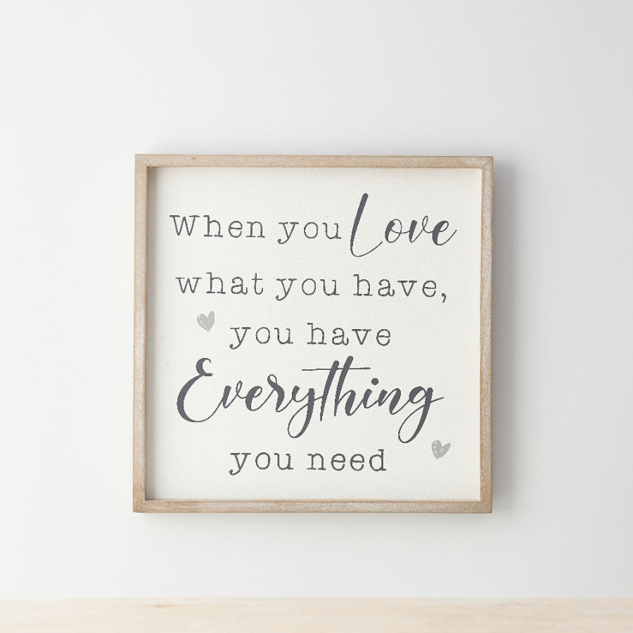 Love Quote Sign