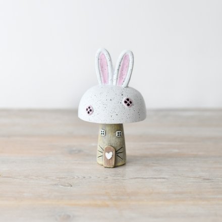 Mushroom Bunny House Ornament