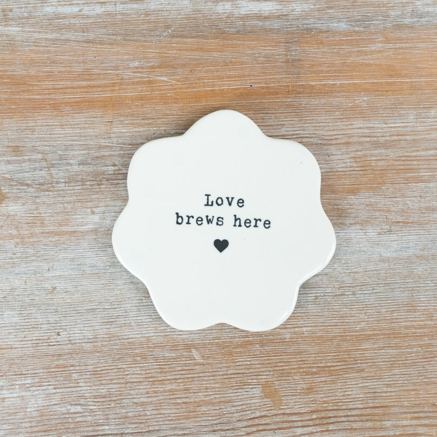 Love Brews Here Coaster