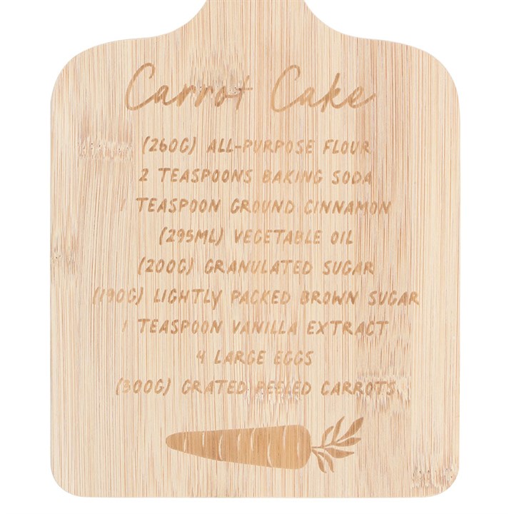 Carrot Cake Recipe Display Board