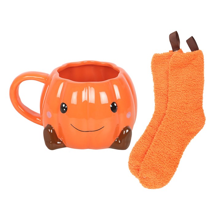 Pumpkin Mug And Sock Giftset