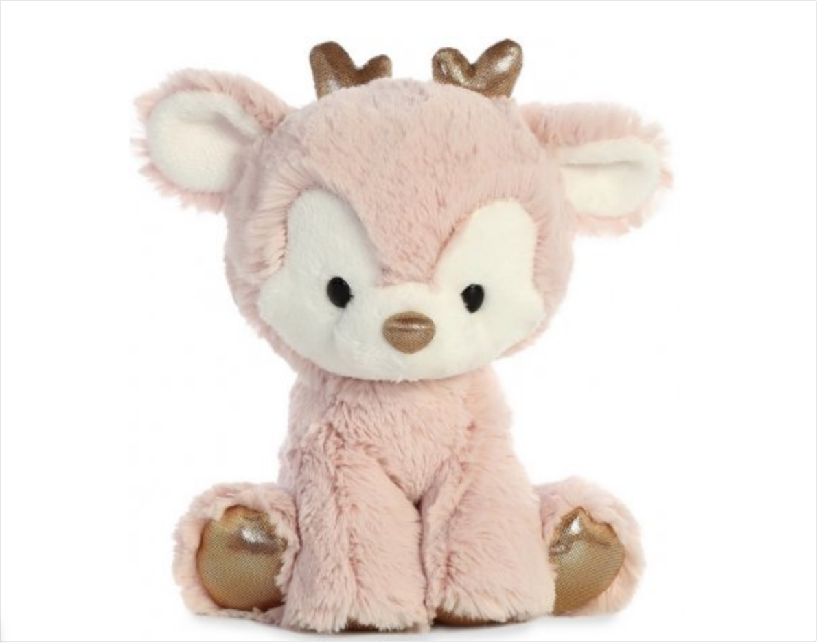 Pink Reindeer Soft Toy