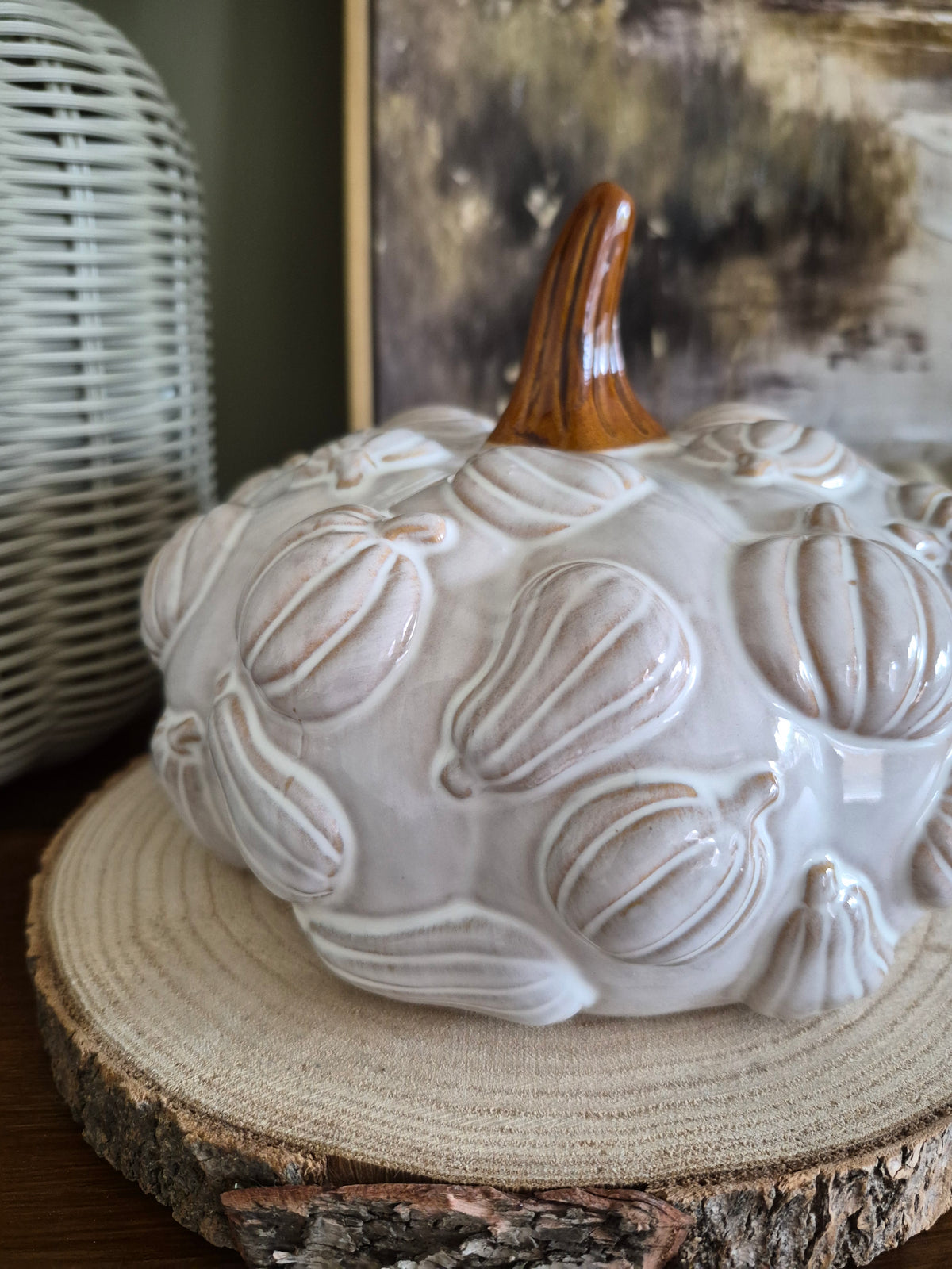 Large Ceramic Pumpkin
