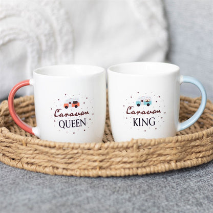 Caravan Queen And King Mug Set