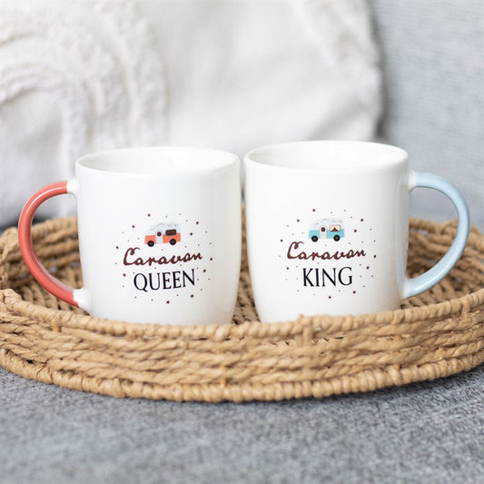 Caravan Queen And King Mug Set