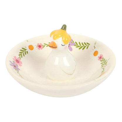 Floral Duck Trinket Dish