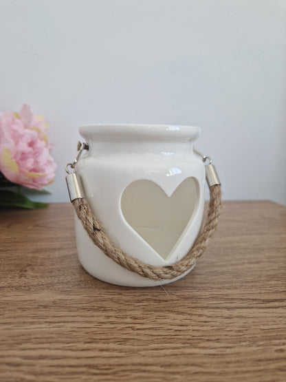 Cut Out Heart Candle Holder