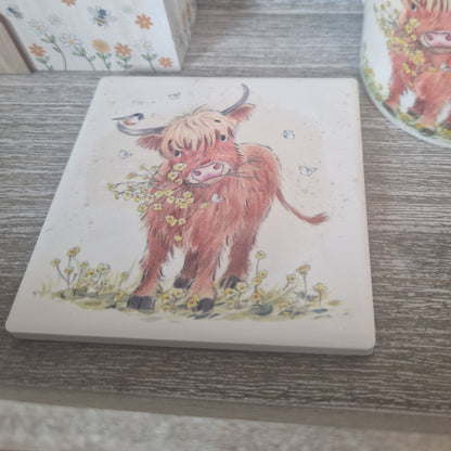 Highland Cow Coaster