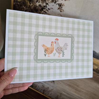 Pair Of Chickens Print