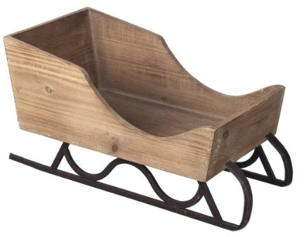 Wooden Sleigh Decoration 45cm
