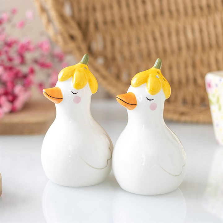 Spring Duck Salt And Pepper Shakers