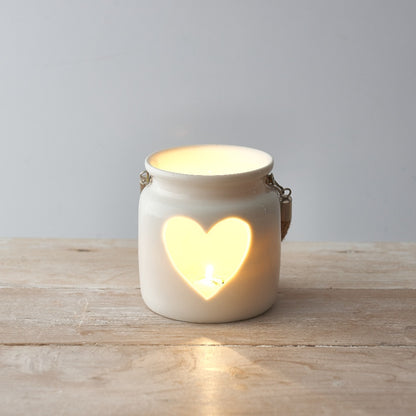 Cut Out Heart Candle Holder