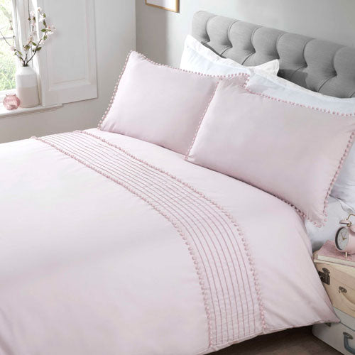 Blush Pom Pom Duvet Set