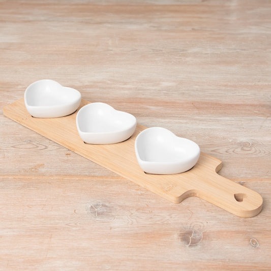 3 Heart Dish Serving Tray