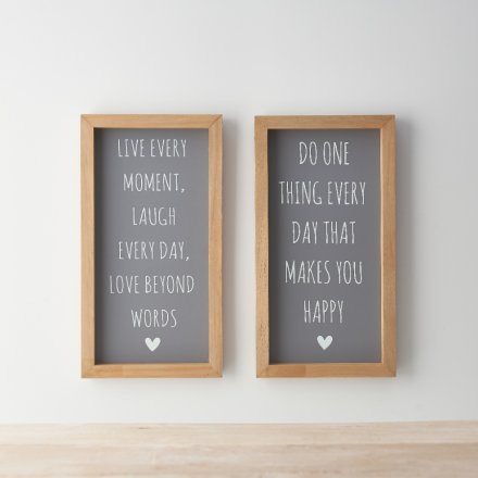 Set Of 2 Quote Signs