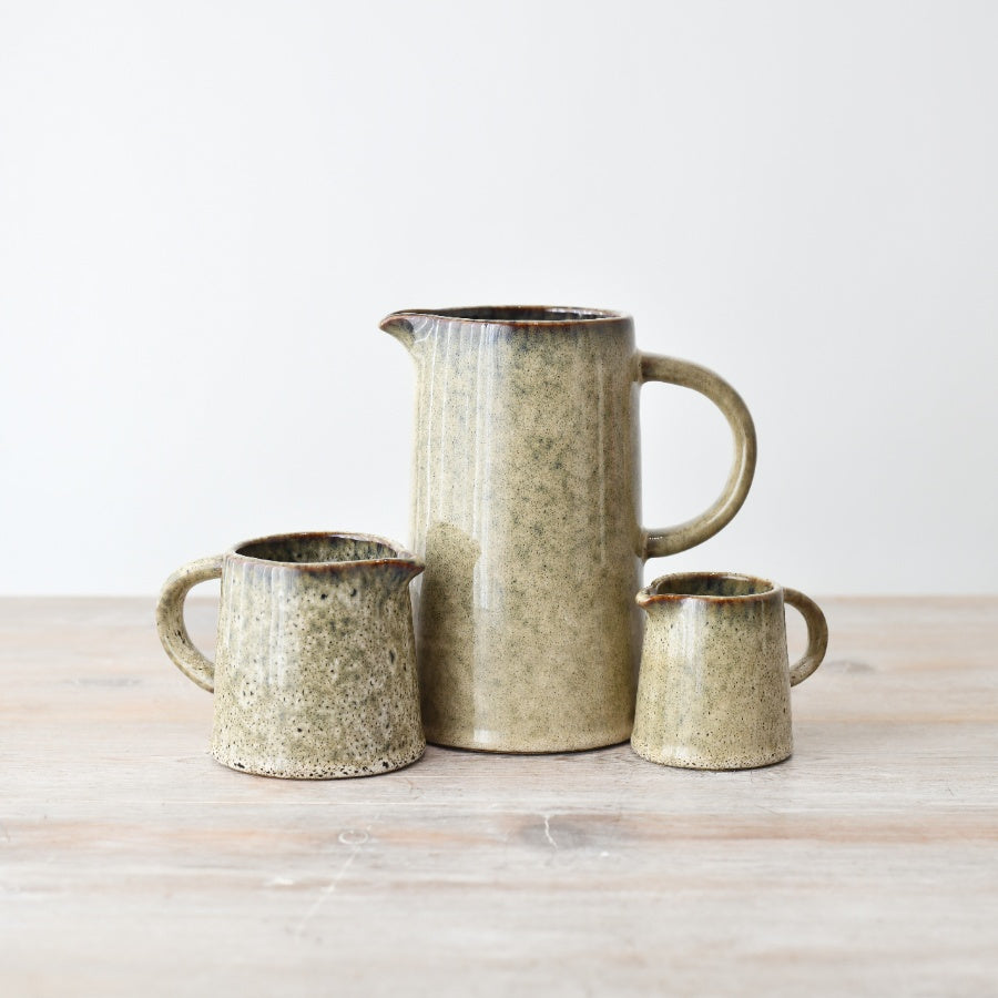 Green Glazed Jug 19cm