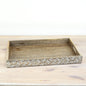 45cm Floral Wooden Tray