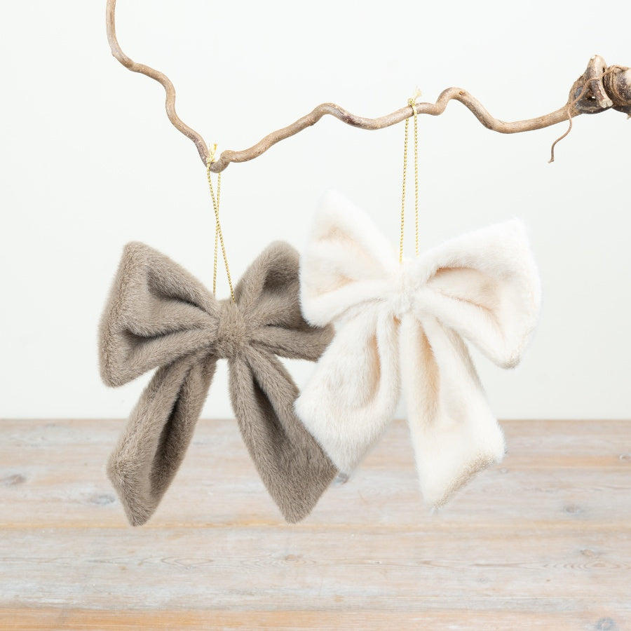 Faux Fur Hanging Bow