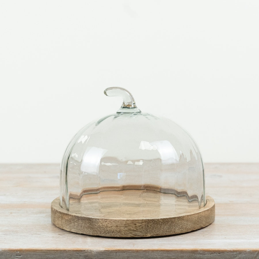 Pumpkin Cake Glass Dome