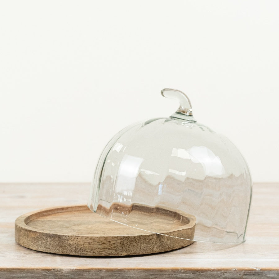 Pumpkin Cake Glass Dome