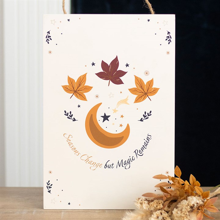 Seasons Change Hanging Autumn Sign