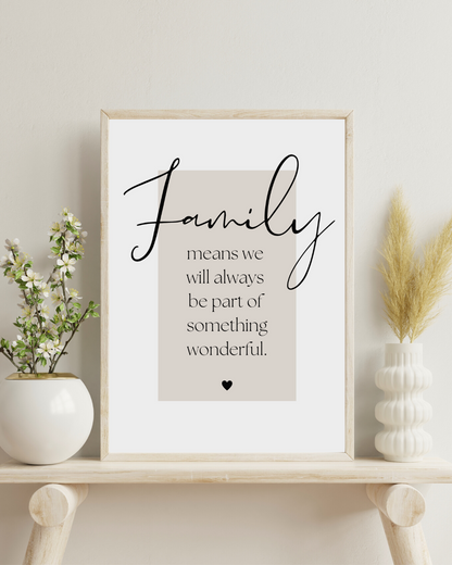 Family Is Wonderful Print