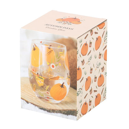 Autumn Pumpkin Stemless Glass