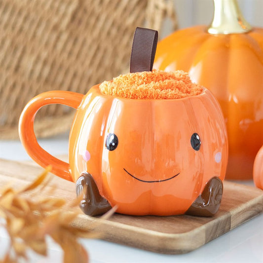 Pumpkin Mug And Sock Giftset