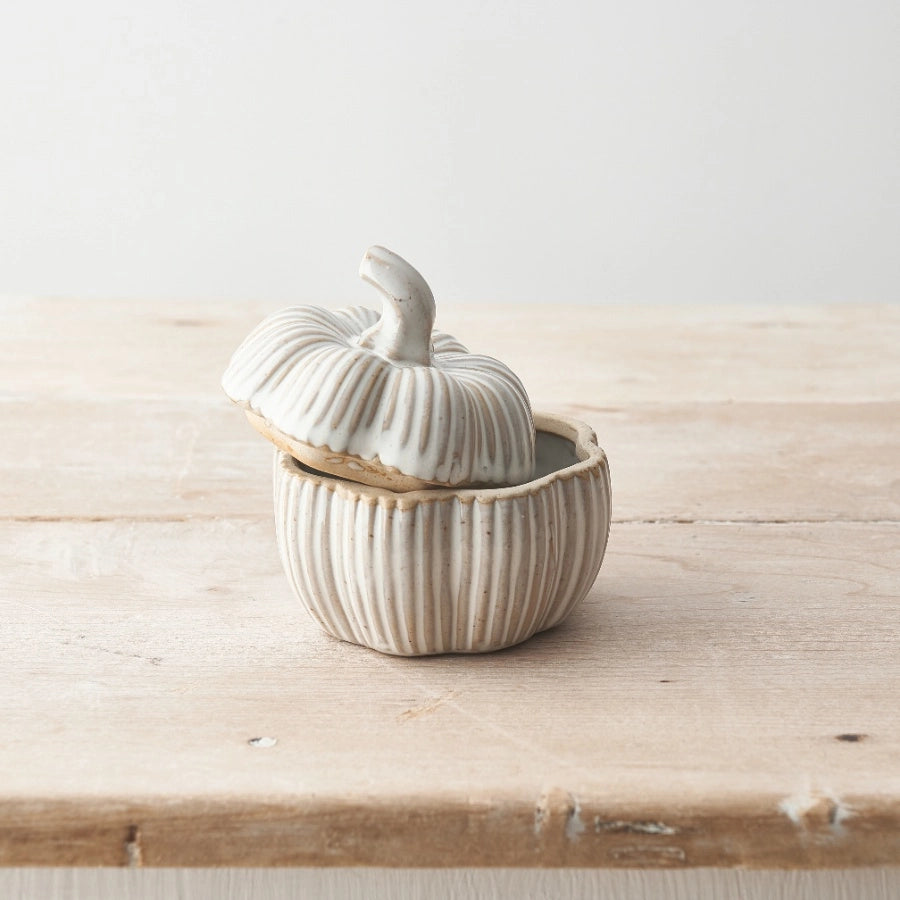 Lidded Pumpkin Container