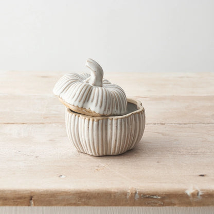 Lidded Pumpkin Container