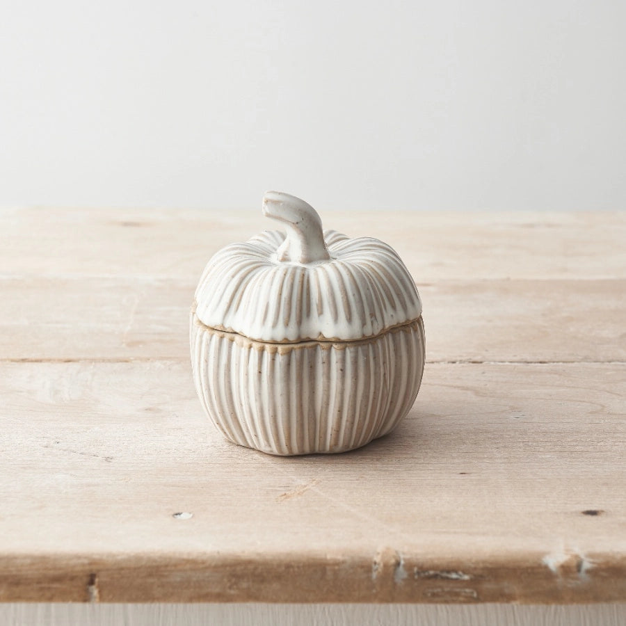 Lidded Pumpkin Container