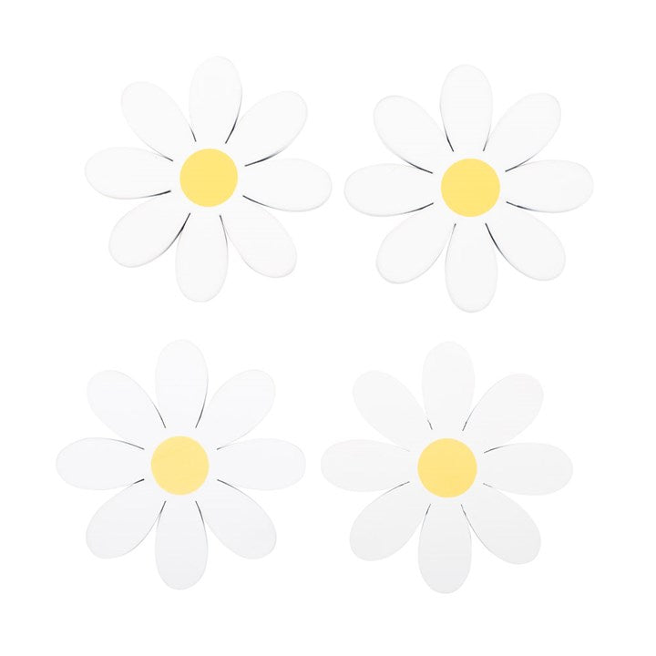 Set Of 4 Daisy Themed Coasters