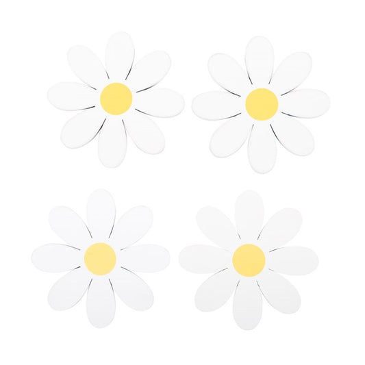 Set Of 4 Daisy Themed Coasters