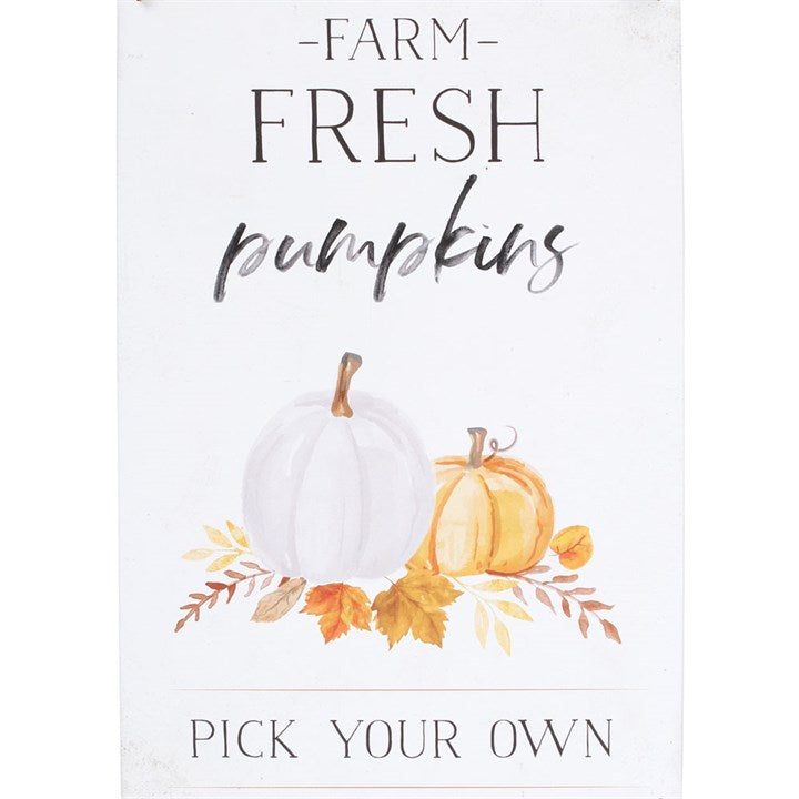 Fresh Pumpkins Sign