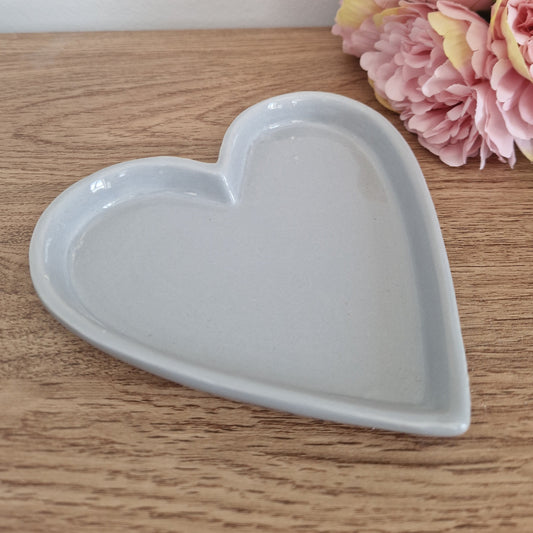 Grey Heart Trinket Dish