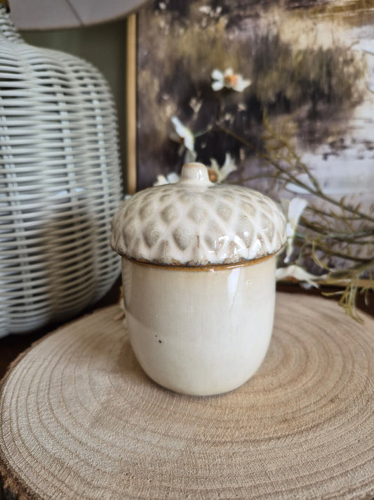 Lidded Acorn Pot