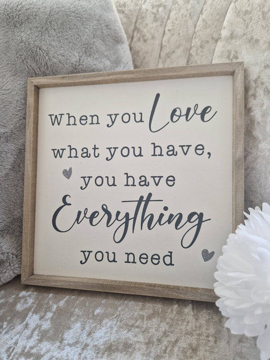 Love Quote Sign