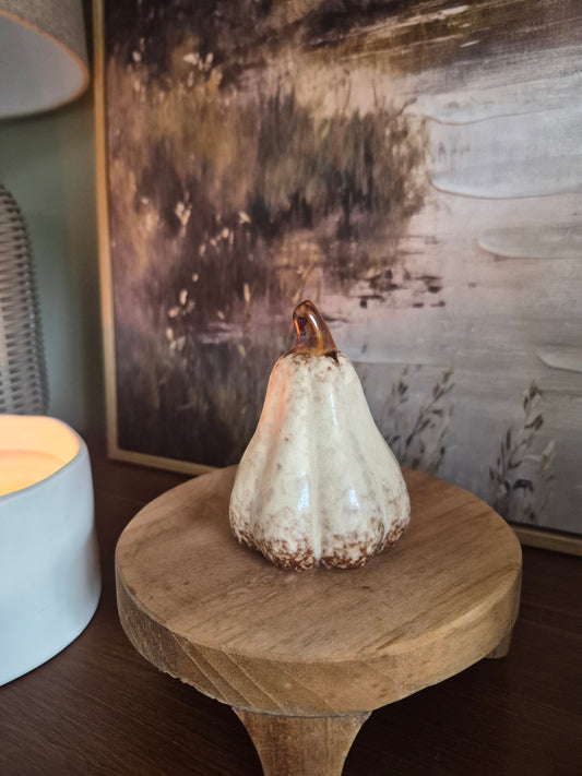 Neutral Pumpkin Ornament 8.5cm
