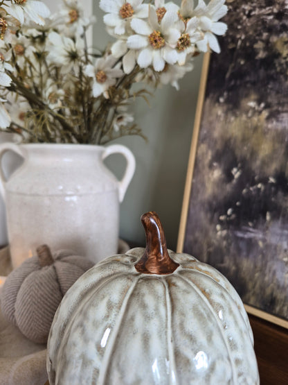 Glazed Porcelain Pumpkin