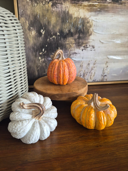 Set Of 3 Harvest Pumpkins