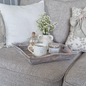 Whitewashed Heart Tray 36cm