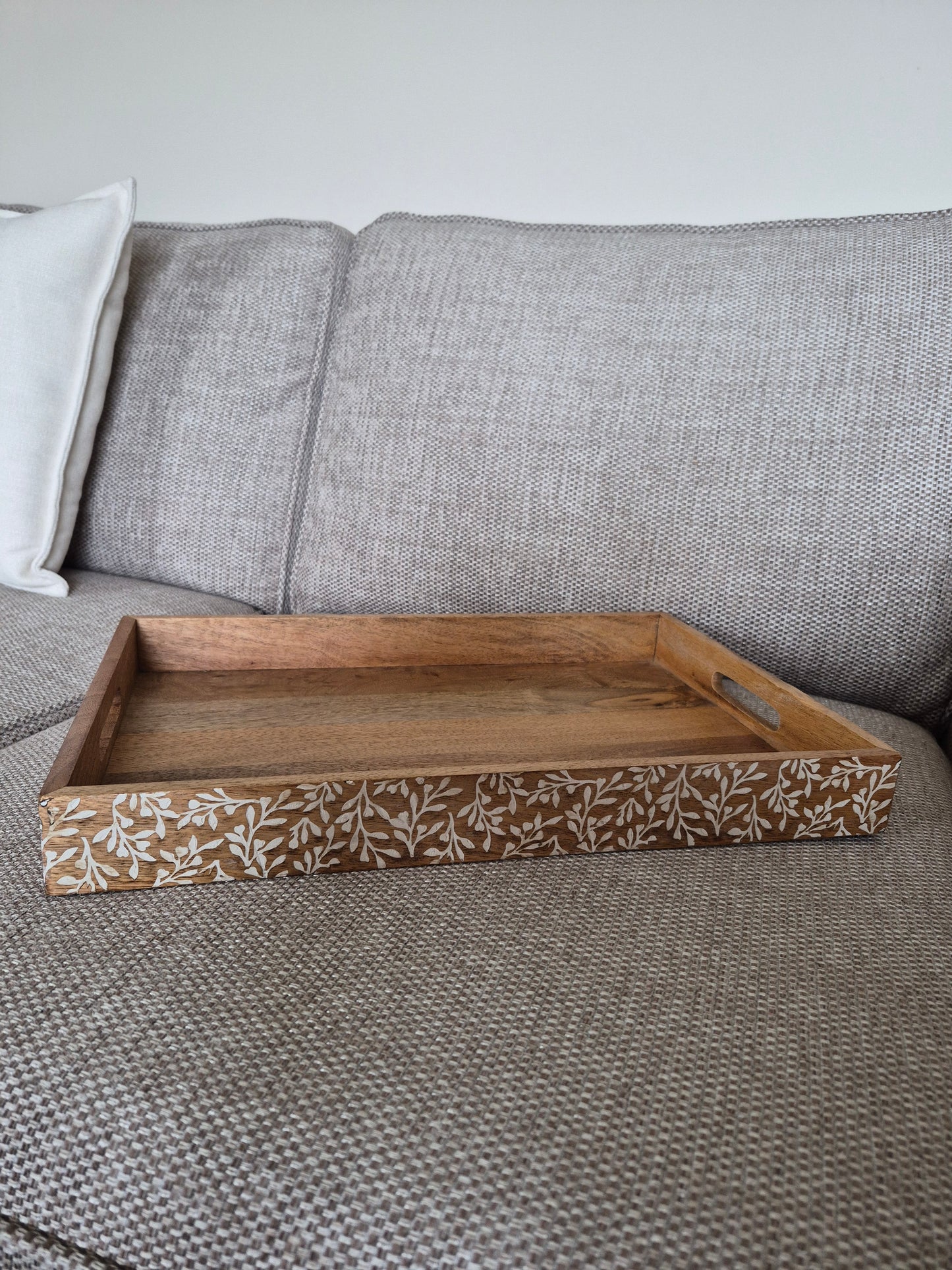 Mini Leaves Mango Wood Serving Tray