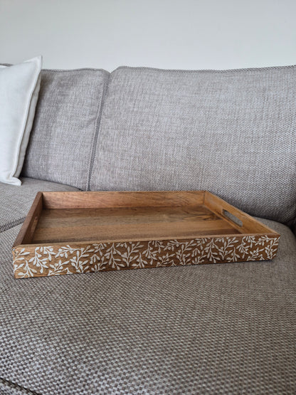Mini Leaves Mango Wood Serving Tray