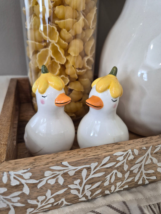 Spring Duck Salt And Pepper Shakers