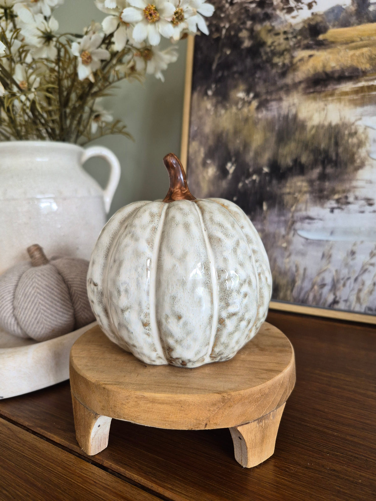 Glazed Porcelain Pumpkin