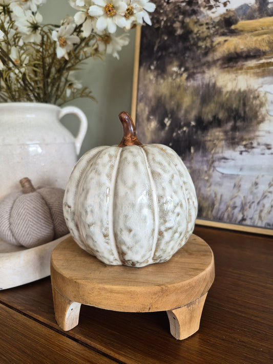 Glazed Porcelain Pumpkin