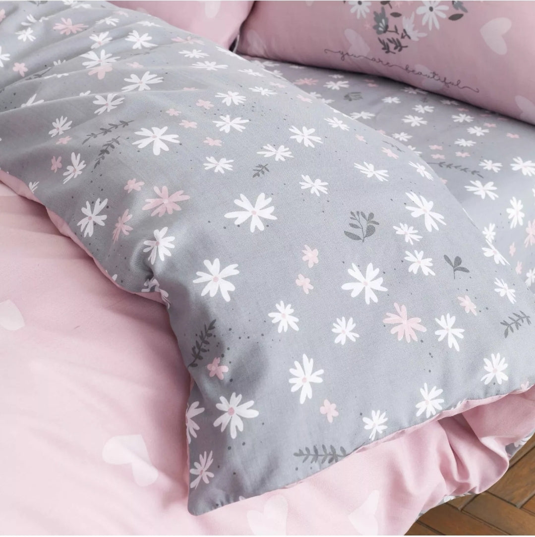 Ditsy Heart Single Duvet Set